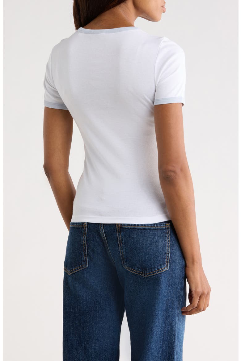 Ringer T-Shirt, Alternate, color, OFF WHITE SURF MIST COMBO