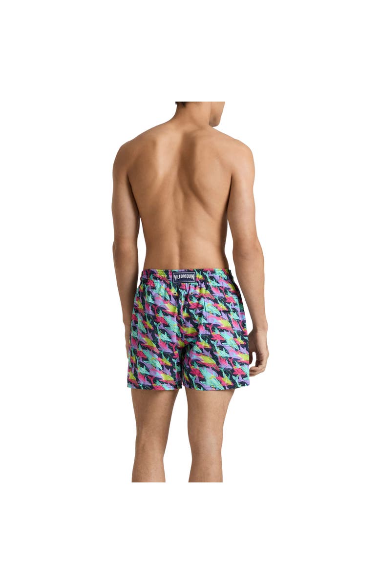Vilebrequin Men Stretch Short Swim Shorts Whales Offset, Alternate, color, Navy
