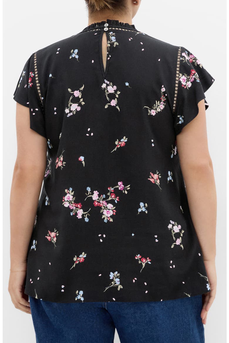 Petal Bouquet Print Woven Shirt, Alternate, color, PETAL BOUQUET BLK