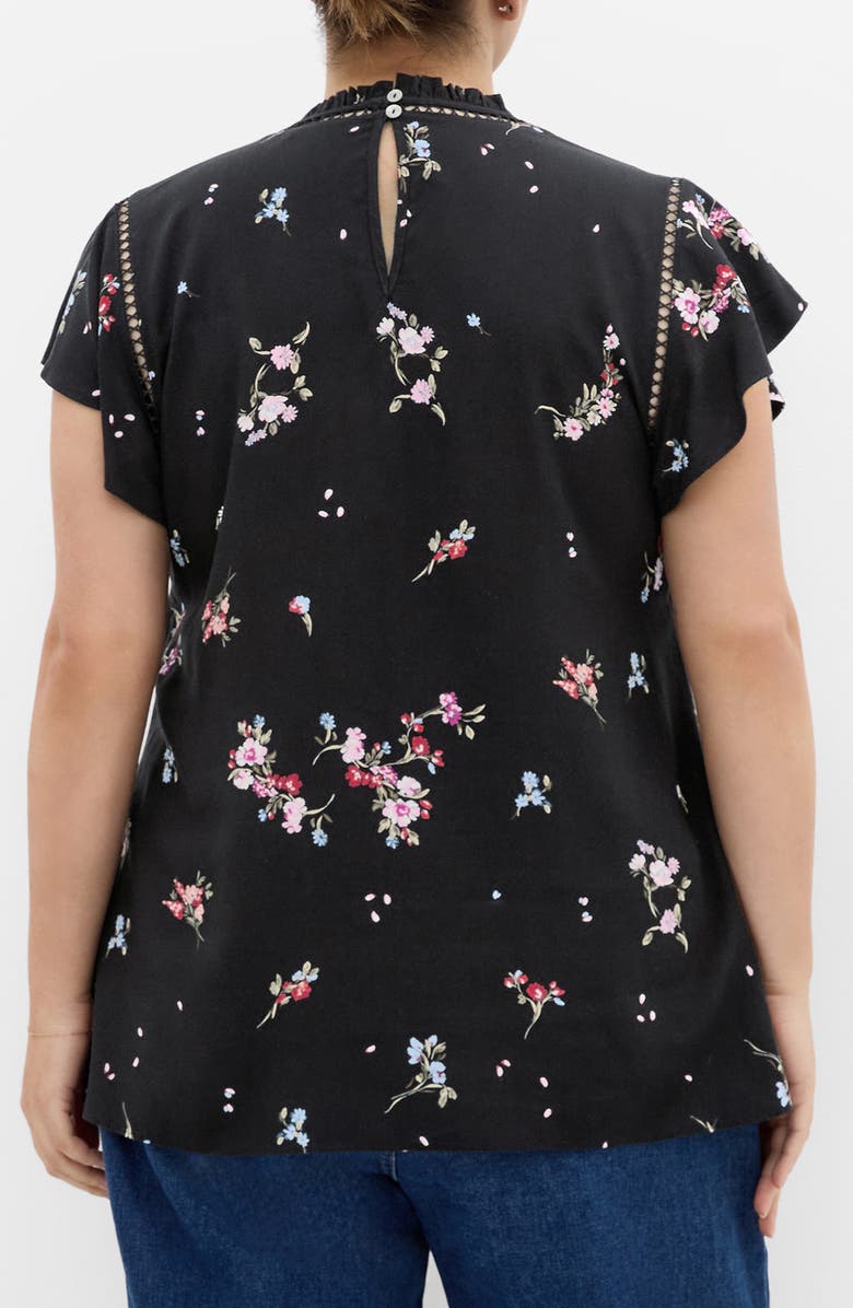 City Chic Petal Bouquet Print Woven Shirt, Alternate, color, 