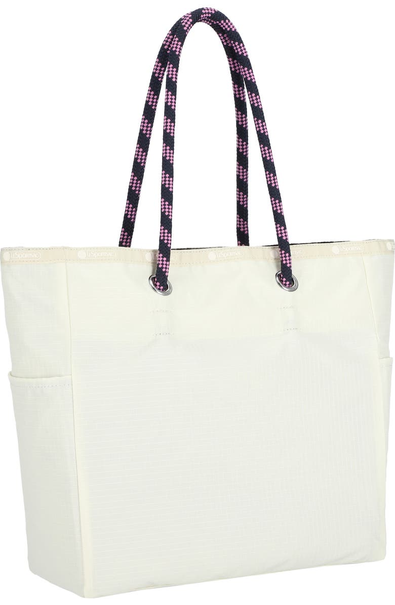 LeSportsac Medium Reversible Ripstop Tote, Alternate, color, Sandbar/ Deep Sea Logo