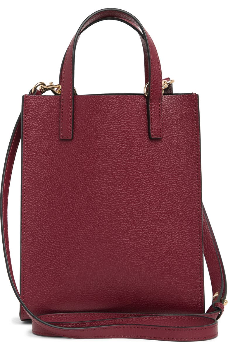 Marc Jacobs Micro Leather Tote, Alternate, color, Pomegranate