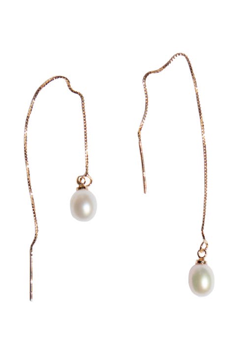 Lilith pearl thread earrings