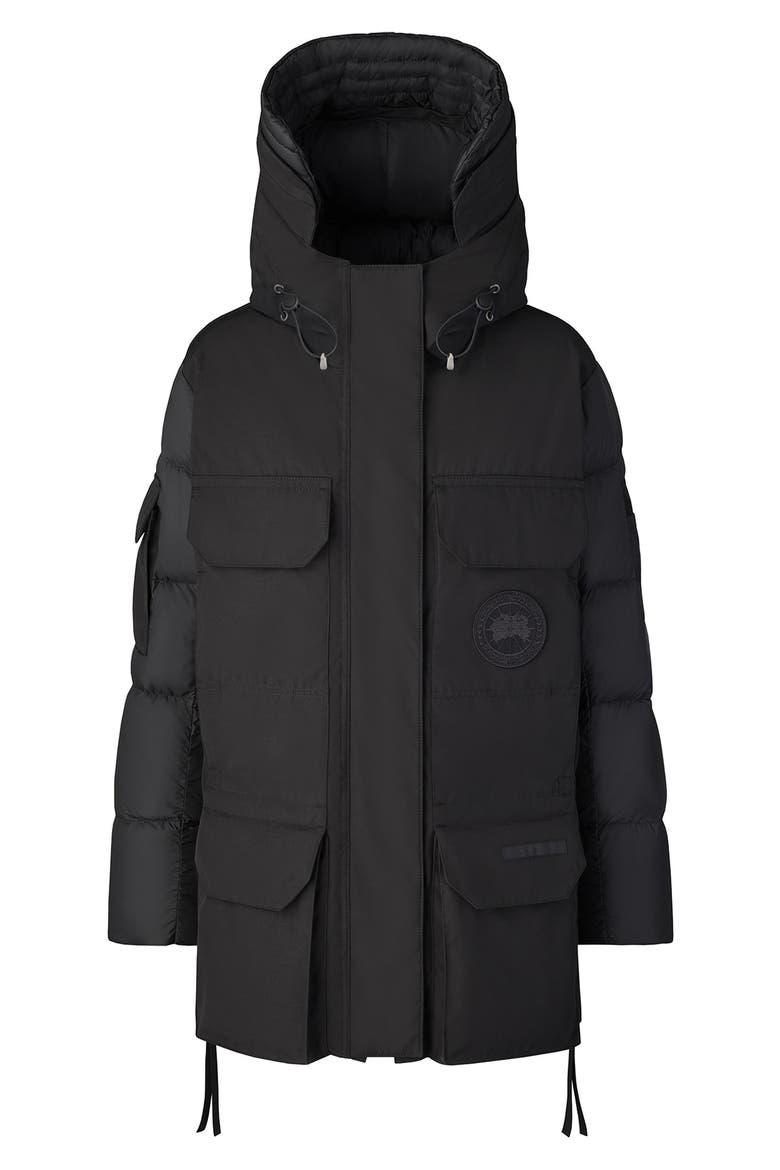 Paradigm Expedition Black Label Mixed Media Water Repellent 750 Fill Power Down Parka, Alternate, color, BLACK - NOIR