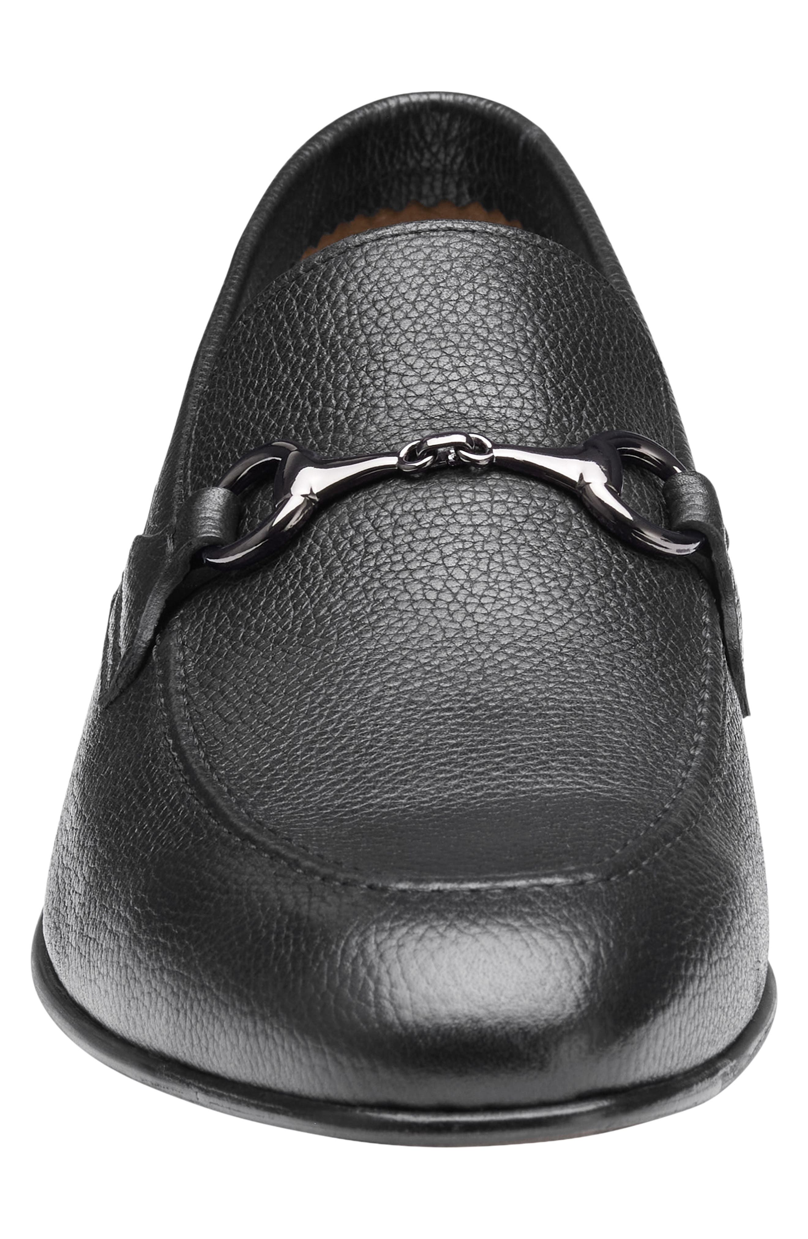 Johnston & Murphy Higgins Bit Loafer, Alternate, color, Black Full Grain