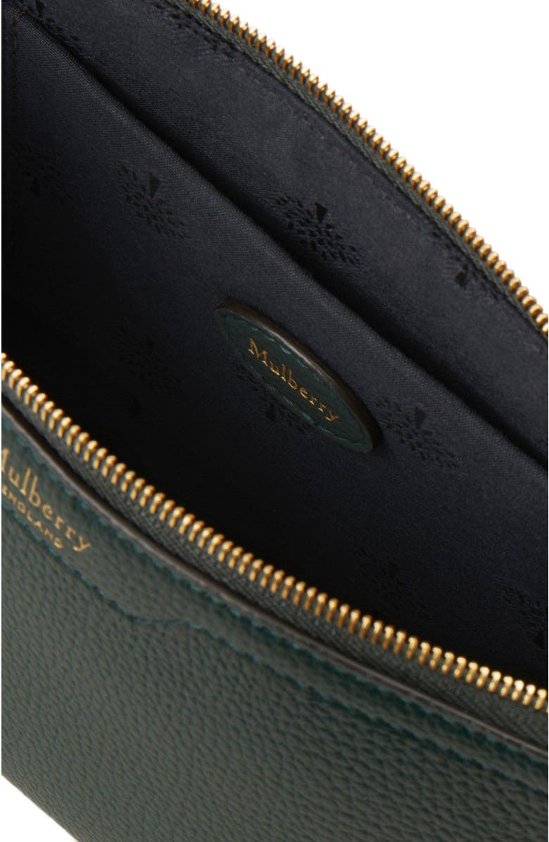 Mulberry Small Leather Cosmetic Pouch, Alternate, color, Mulberry Green
