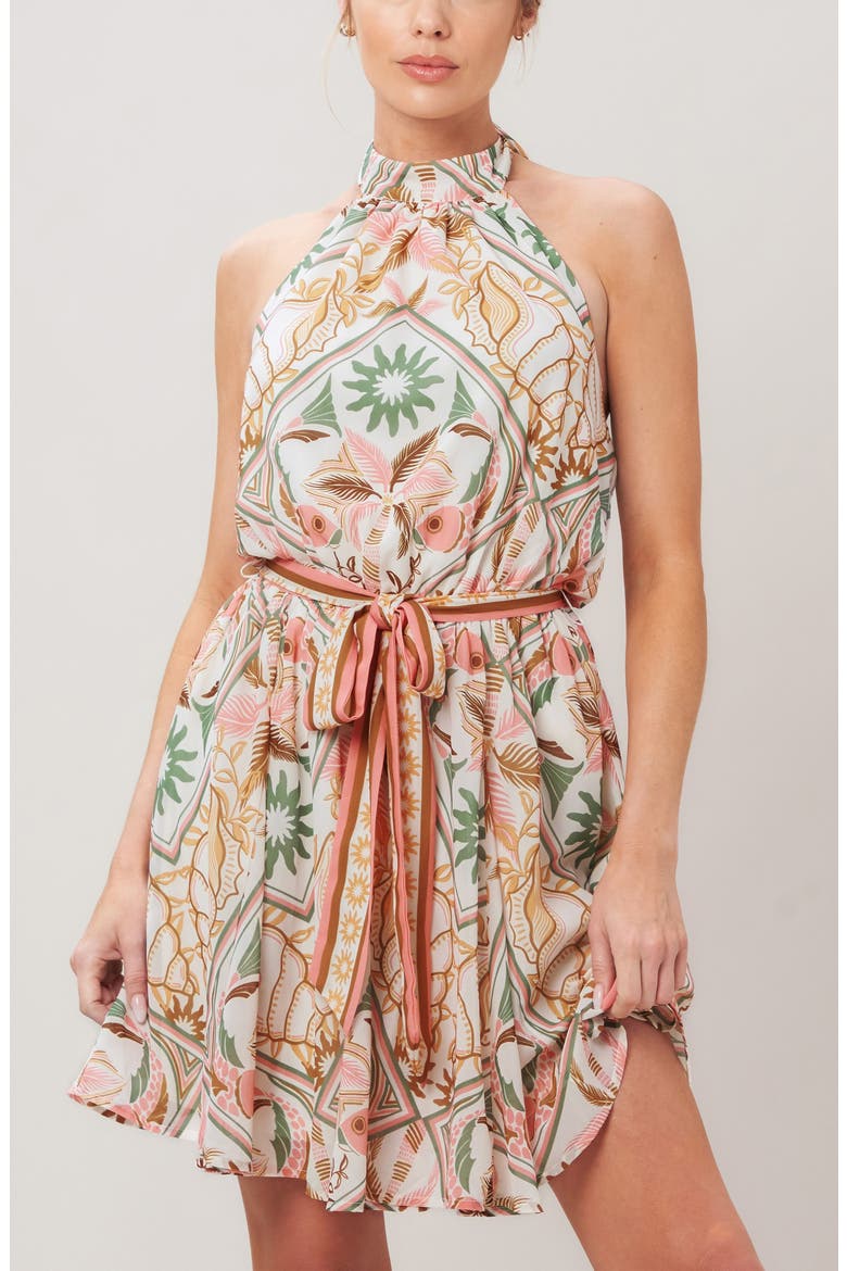 Print Minidress, Alternate, color, IVORY