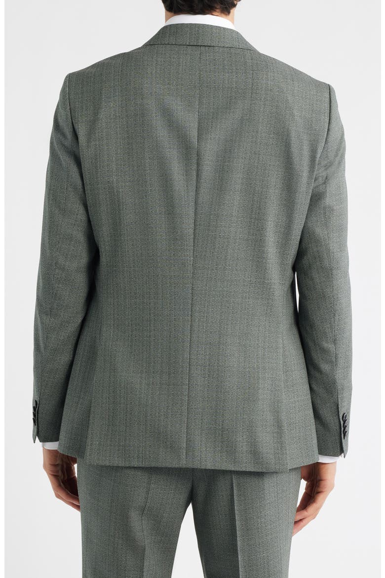 Hutson Slim Fit Green Mélange Virgin Wool Sport Coat, Alternate, color, OPEN GREEN