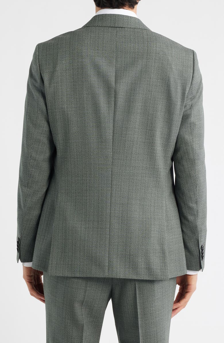 BOSS Hutson Slim Fit Green Mélange Virgin Wool Sport Coat, Alternate, color, Open Green