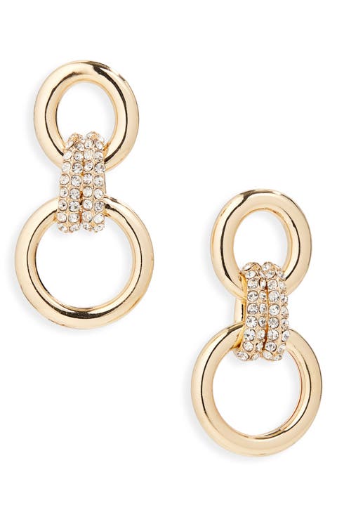 Pavé Link Drop Earrings