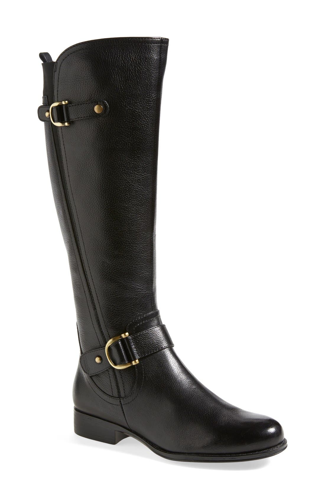 Naturalizer 'Jersey' Leather Riding Boot, Main, color, 