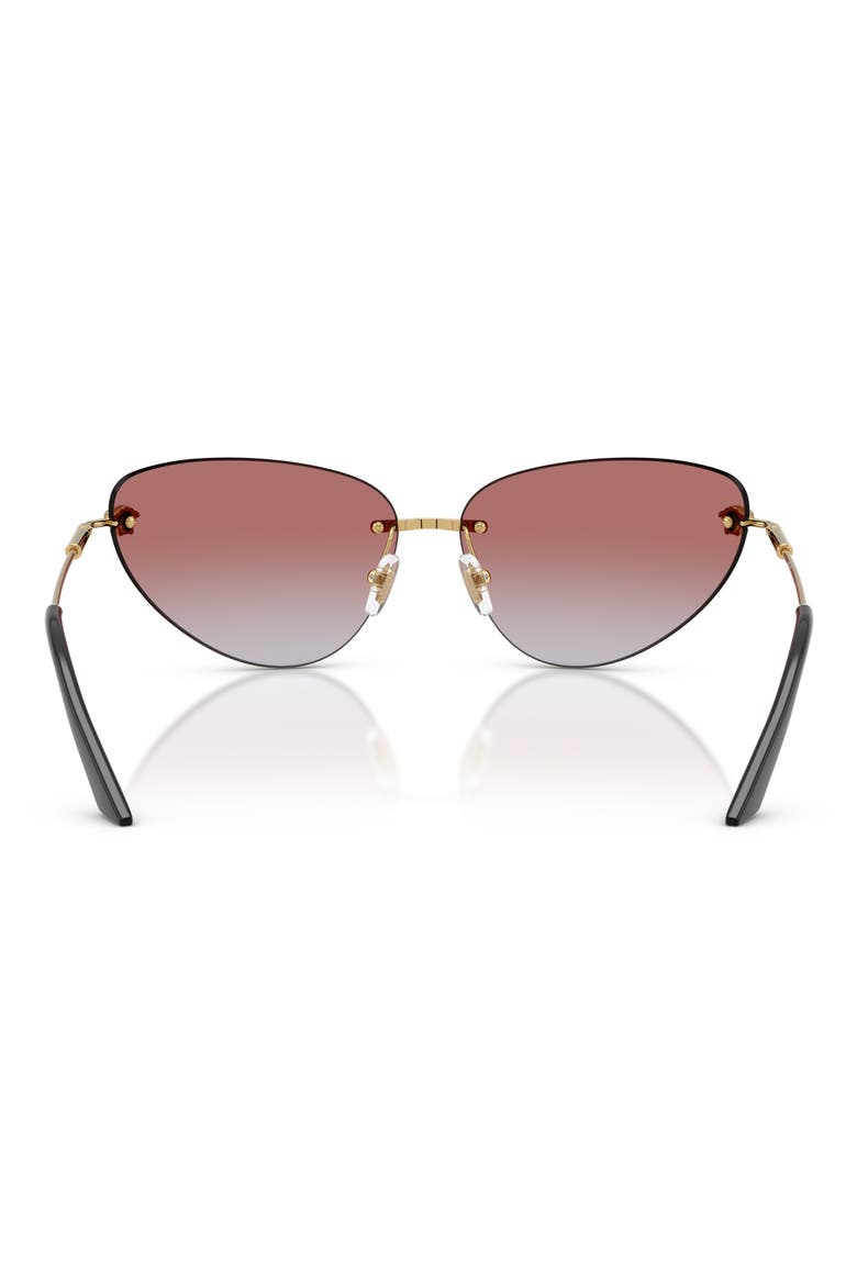64mm Gradient Cat Eye Sunglasses, Alternate, color, GOLD / PINK MIRROR PINK