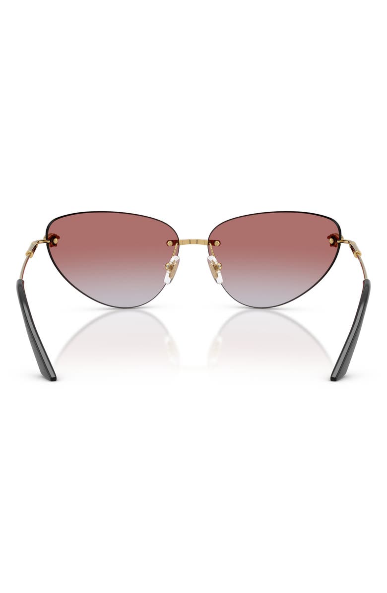 Versace 64mm Gradient Cat Eye Sunglasses, Alternate, color, Gold / Pink Mirror Pink