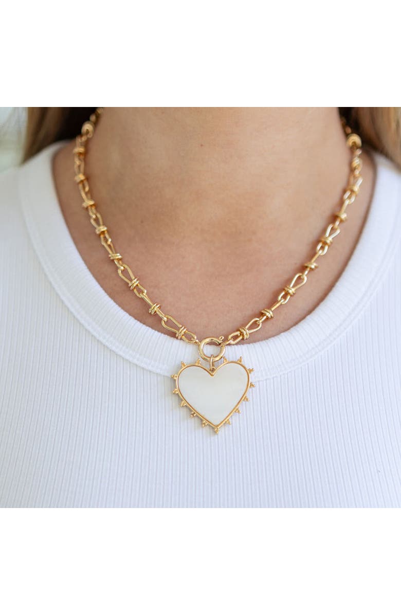 Erin McDermott Jewelry Kindness and Love Heart Necklace, Alternate, color, Gold