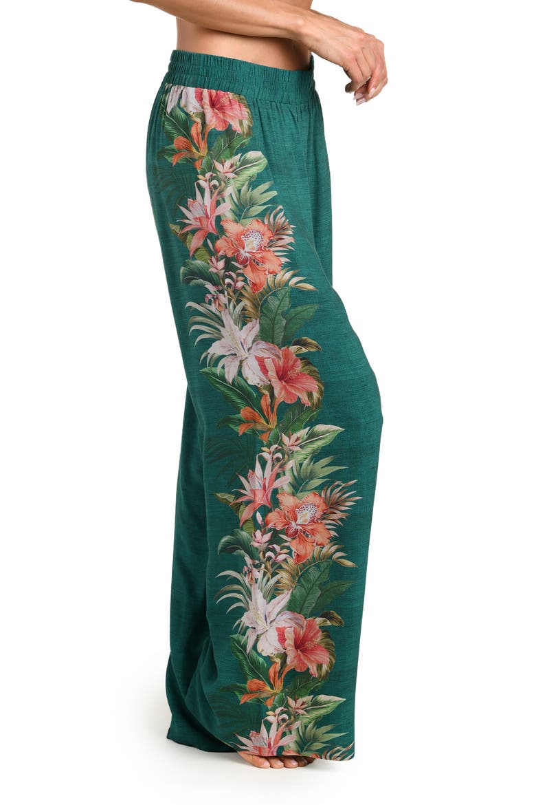 Courtyard Palms Wide Leg Pants Cover-Up, Alternate, color, JUNGLE