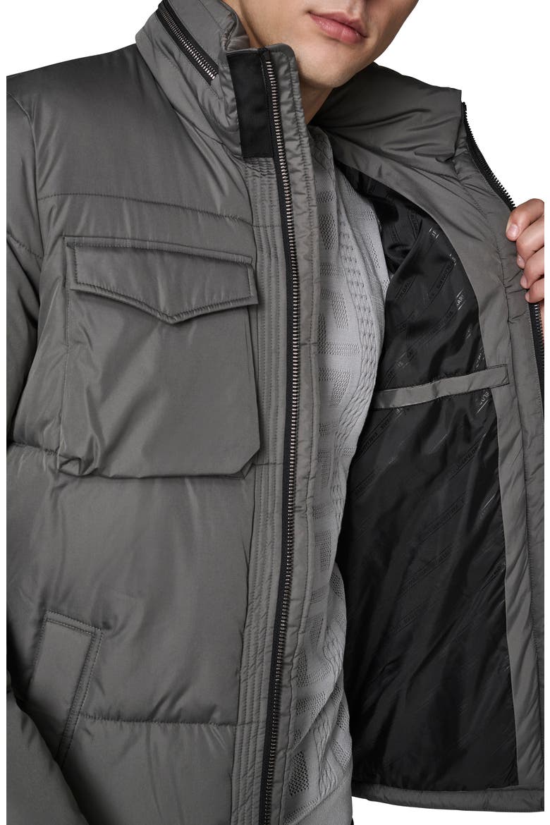 Quilted Puffer Jacket, Alternate, color, GREY