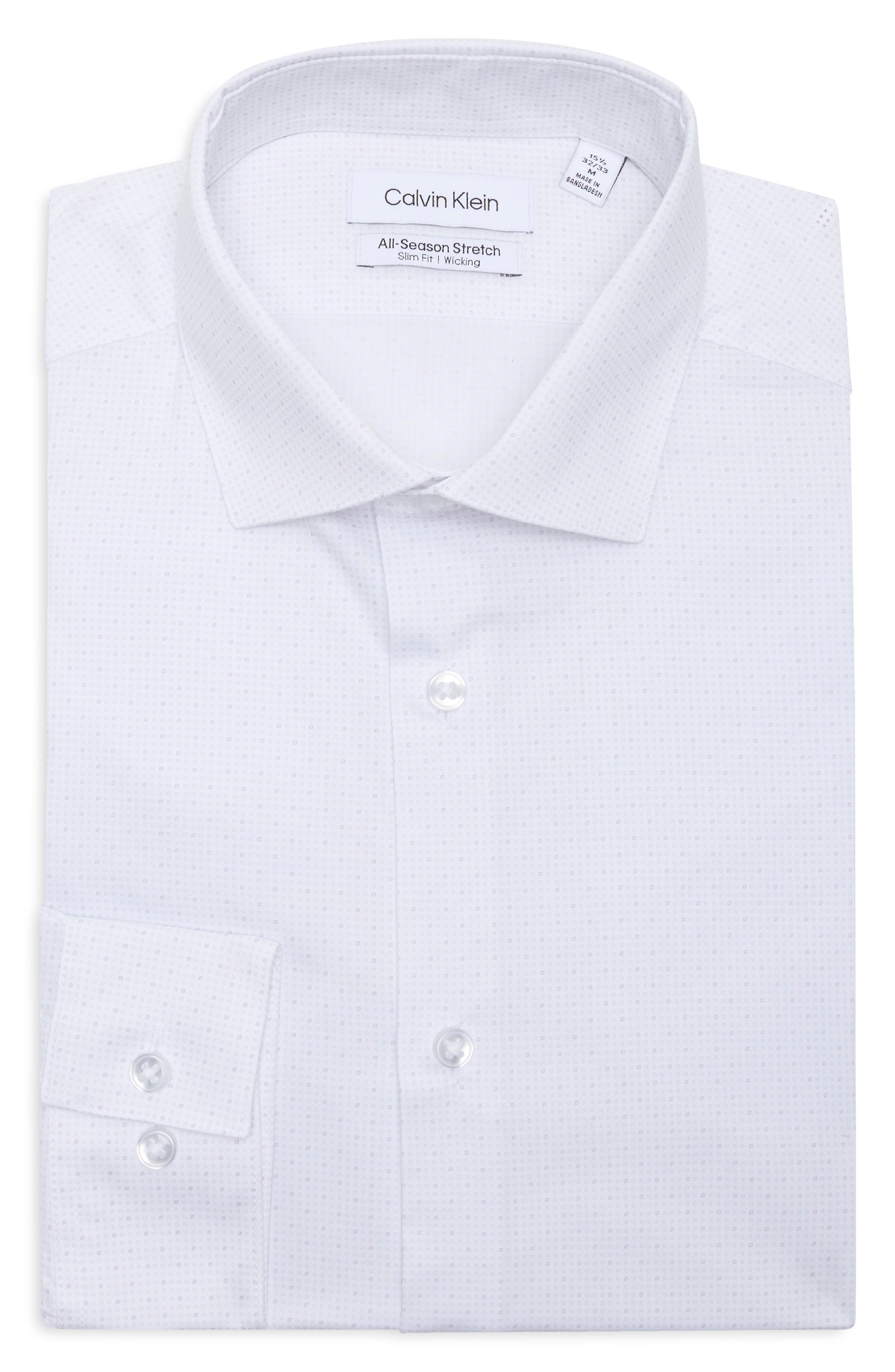 Calvin Klein Slim Fit All-Season Stretch Dress Shirt