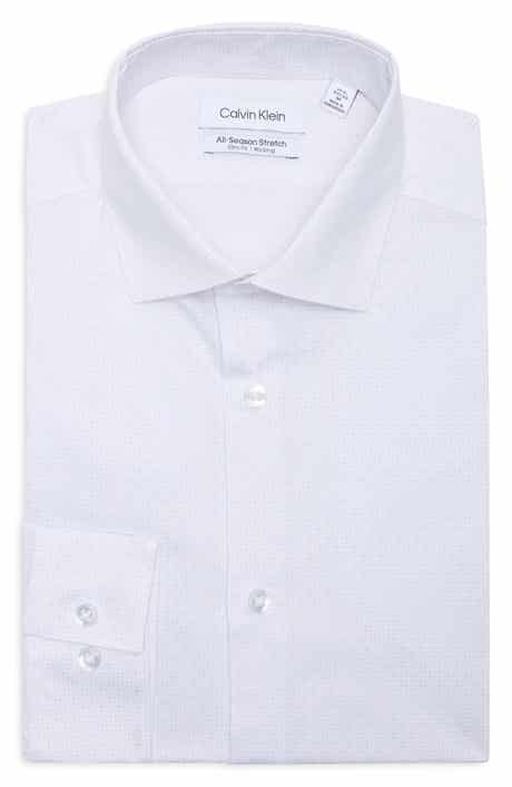Calvin Klein Slim Fit All-Season Stretch Dress Shirt