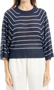 MAX STUDIO Stripe Raglan Sleeve Sweater