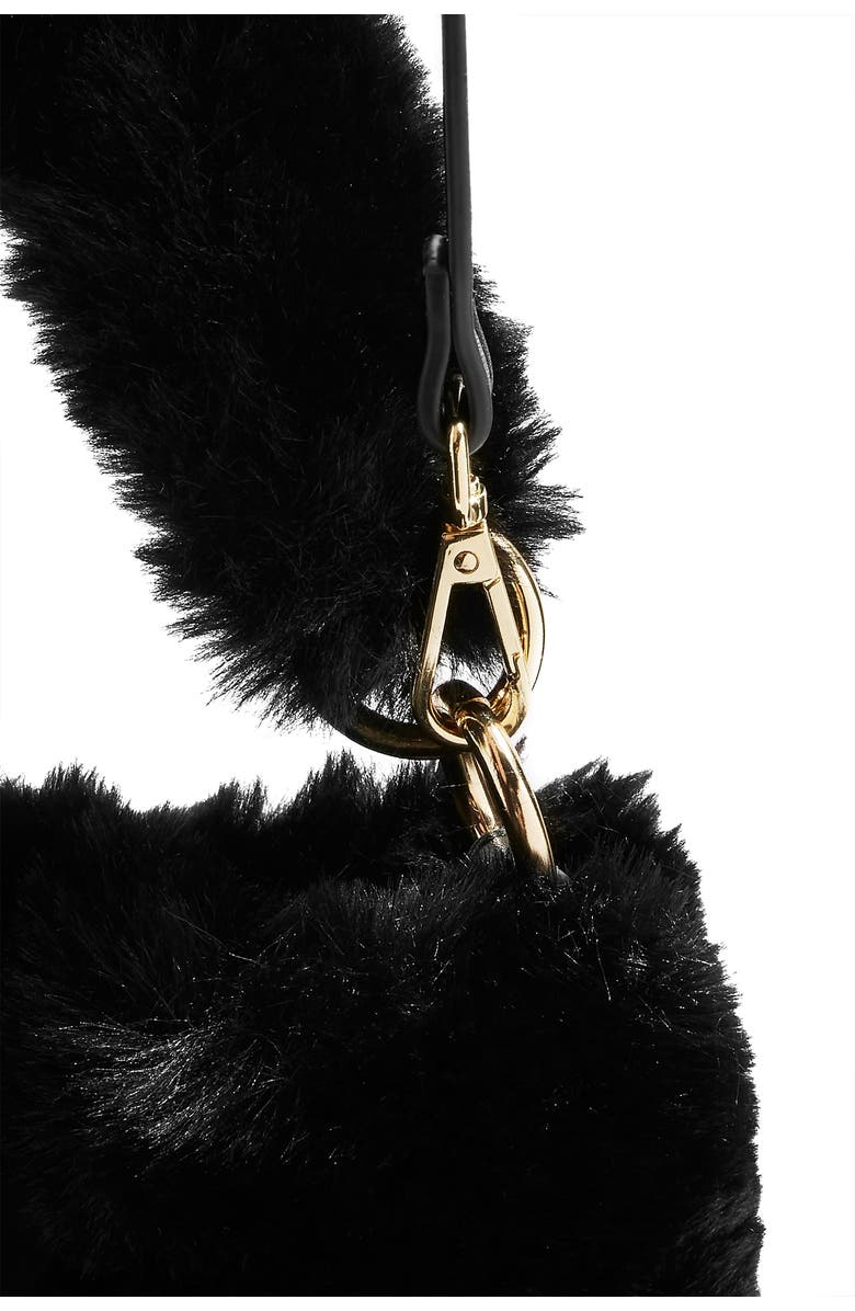 Topshop Teddy Faux Fur Bucket Bag, Alternate, color,