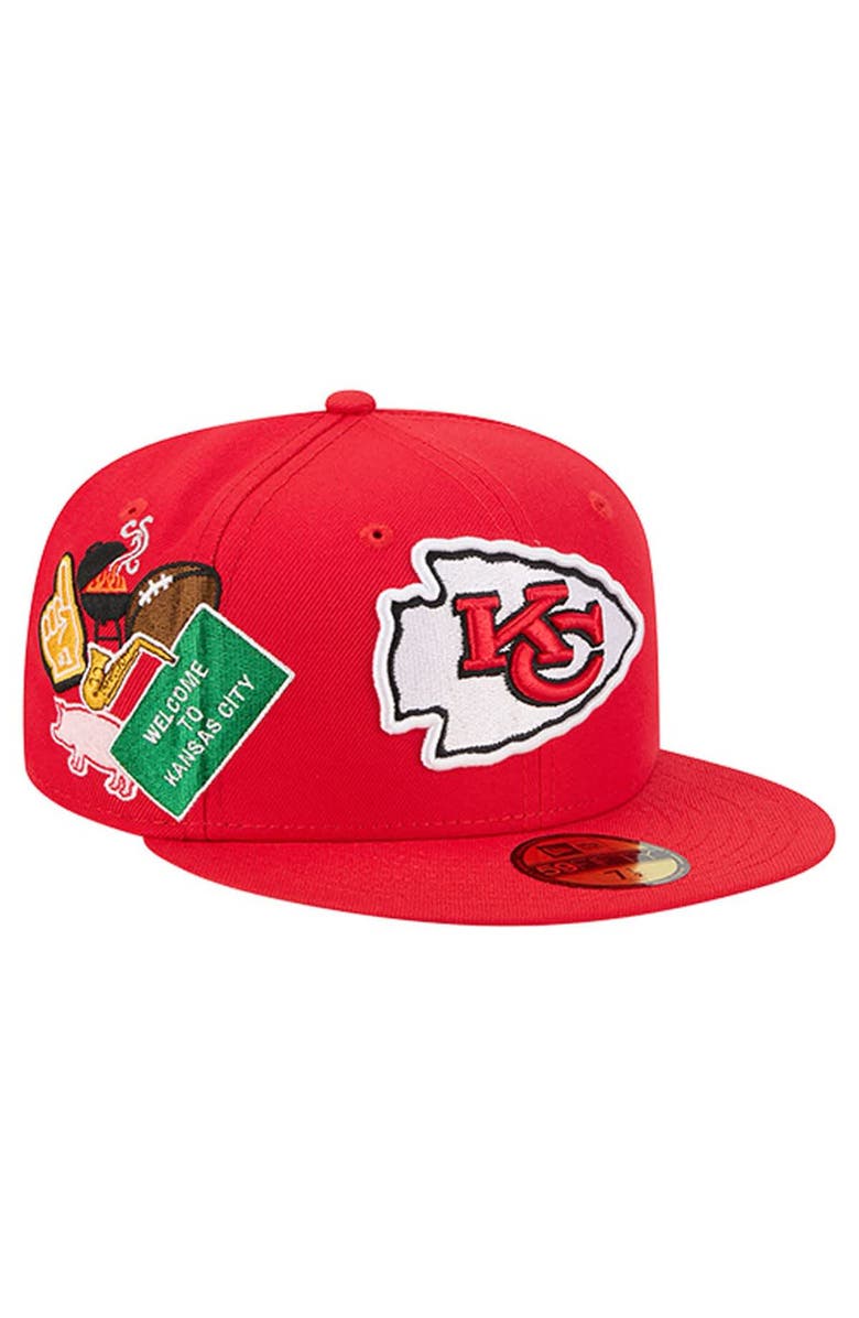 New Era Men's New Era  Red Kansas City Chiefs Group Chat 59FIFTY Fitted Hat, Alternate, color, Red