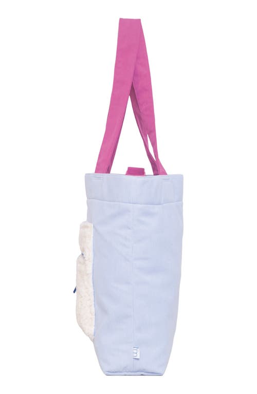 Mimish Kids' Colorblock Corduroy & Faux Shearling Tote