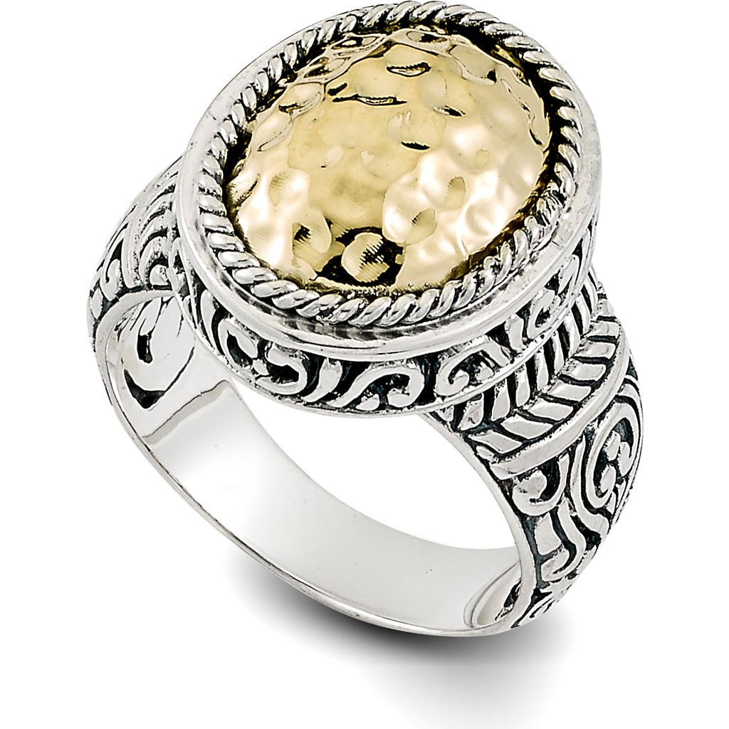 Samuel B. Hammered Oval Ring In Multi