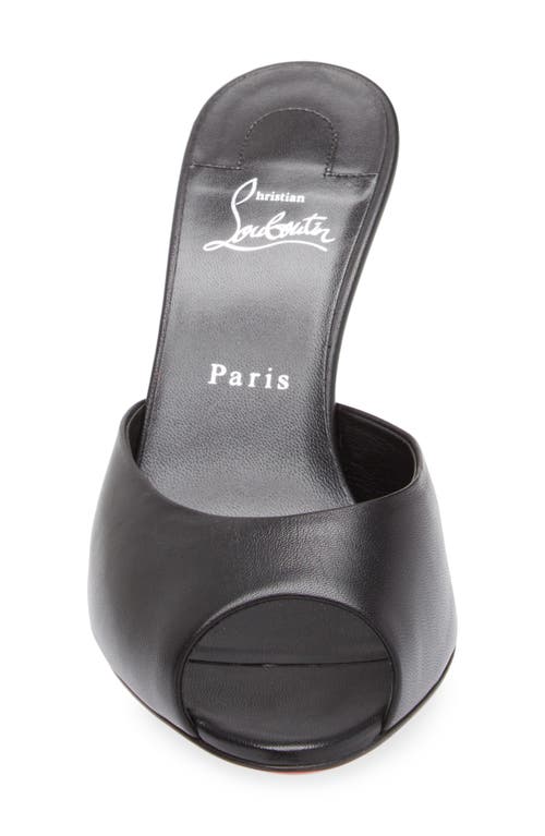 Christian Louboutin Me Dolly Napa Red Sole Slide Sandals In Black