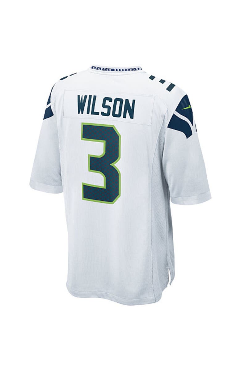 Nike Youth Seattle Seahawks Russell Wilson Nike White Game Jersey, Alternate, color,