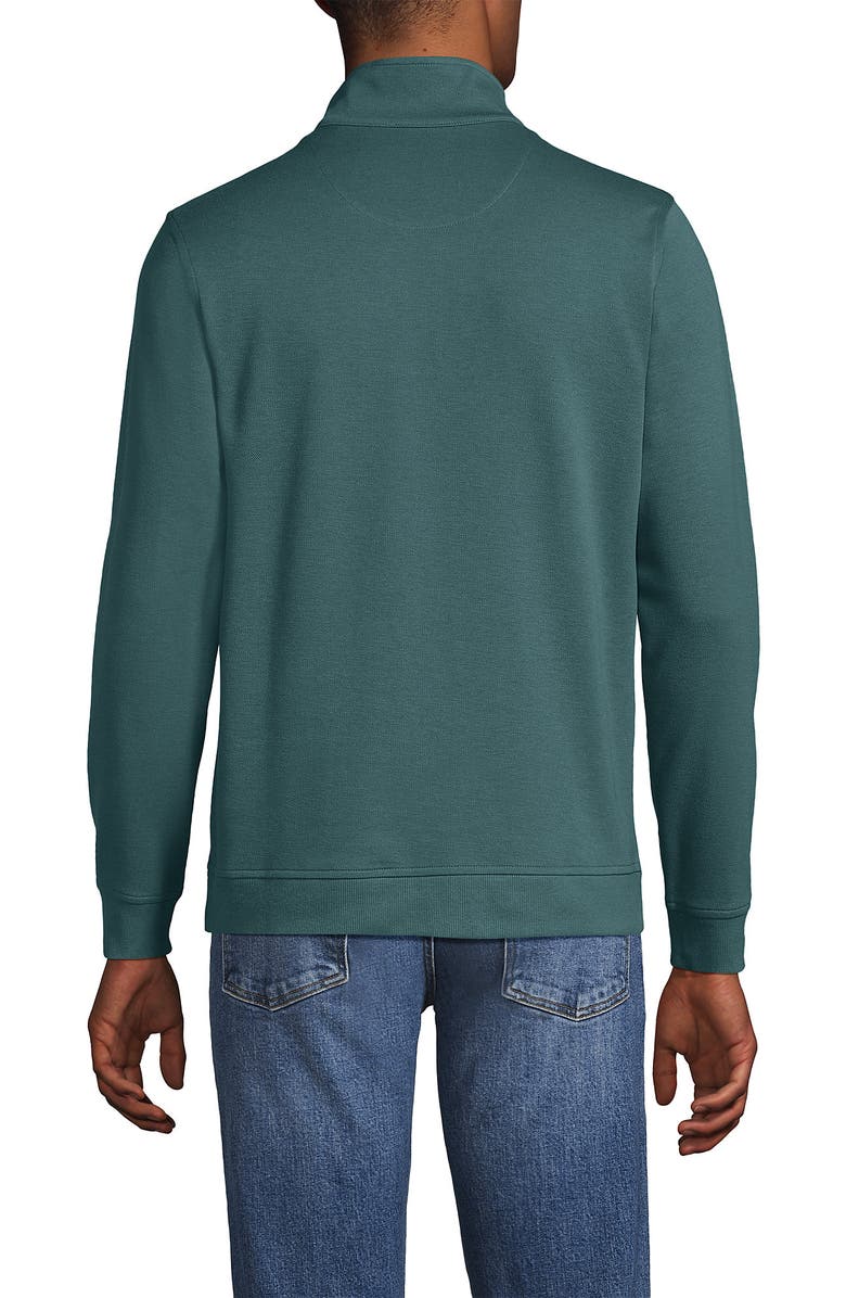 Lands' End Long Sleeve Travel Kit Pique Quarter Zip, Alternate, color, Tourmaline