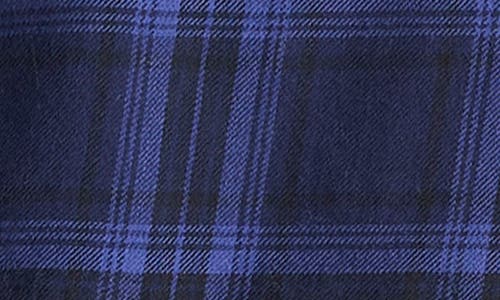 Vince Big Horn Plaid Separate Placket Classic Fit Button Down Shirt In Blue