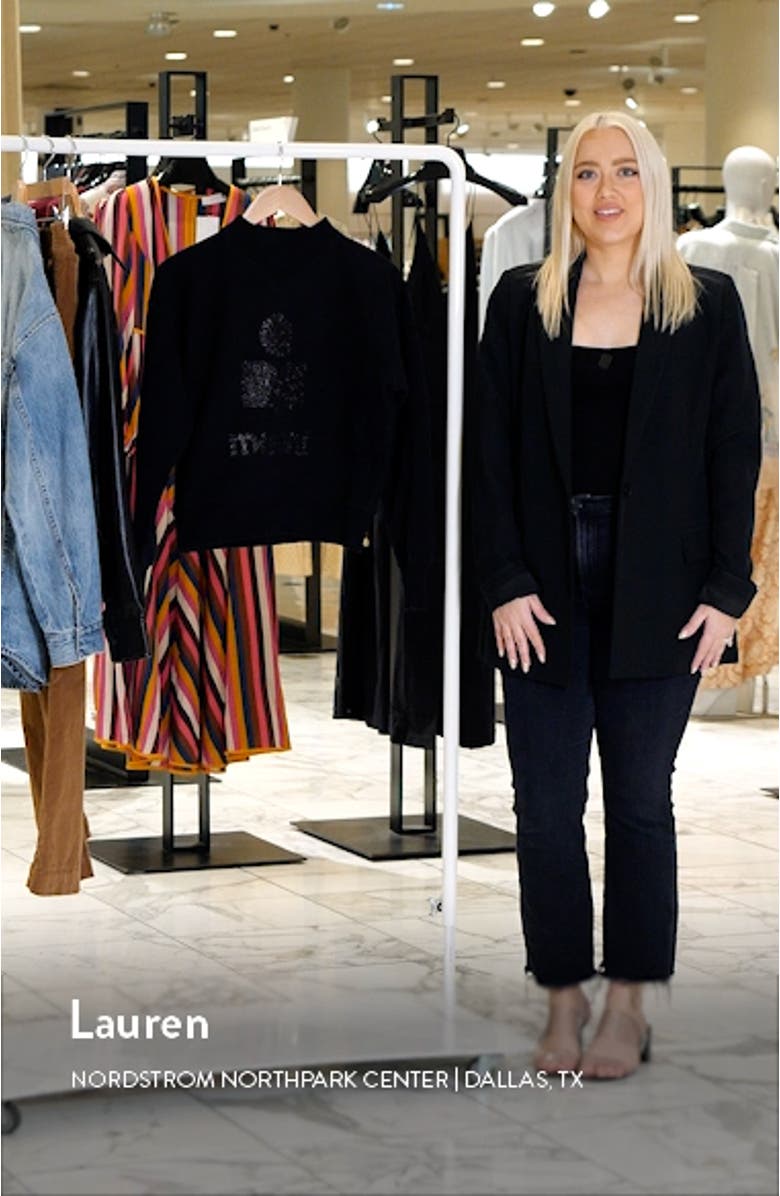 Moby Mock Neck Cotton Blend Logo Graphic Sweatshirt, sales video thumbnail