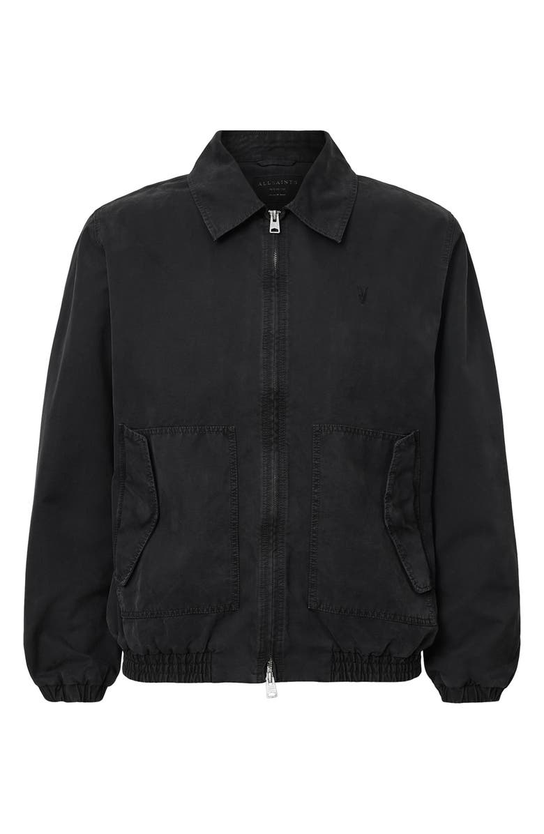 AllSaints Holman Cotton Jacket, Alternate, color, Faded Black