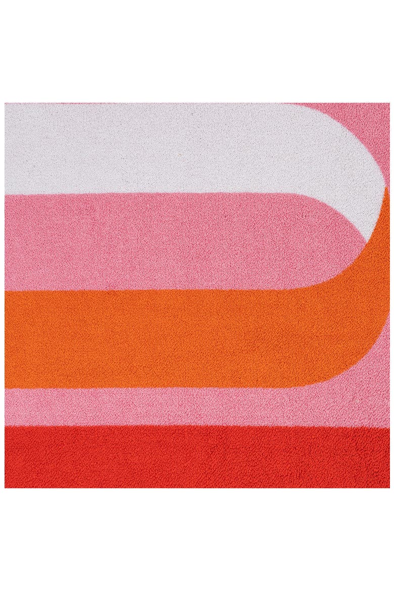 Ribbon Beach Towel, Alternate, color, FLAMINGO