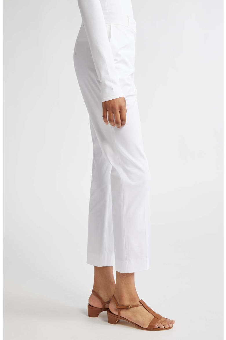 David Stretch Cotton Ankle Pants, Alternate, color, WHITE