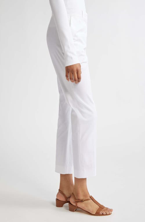 Max Mara David Stretch Cotton Ankle Pants In White
