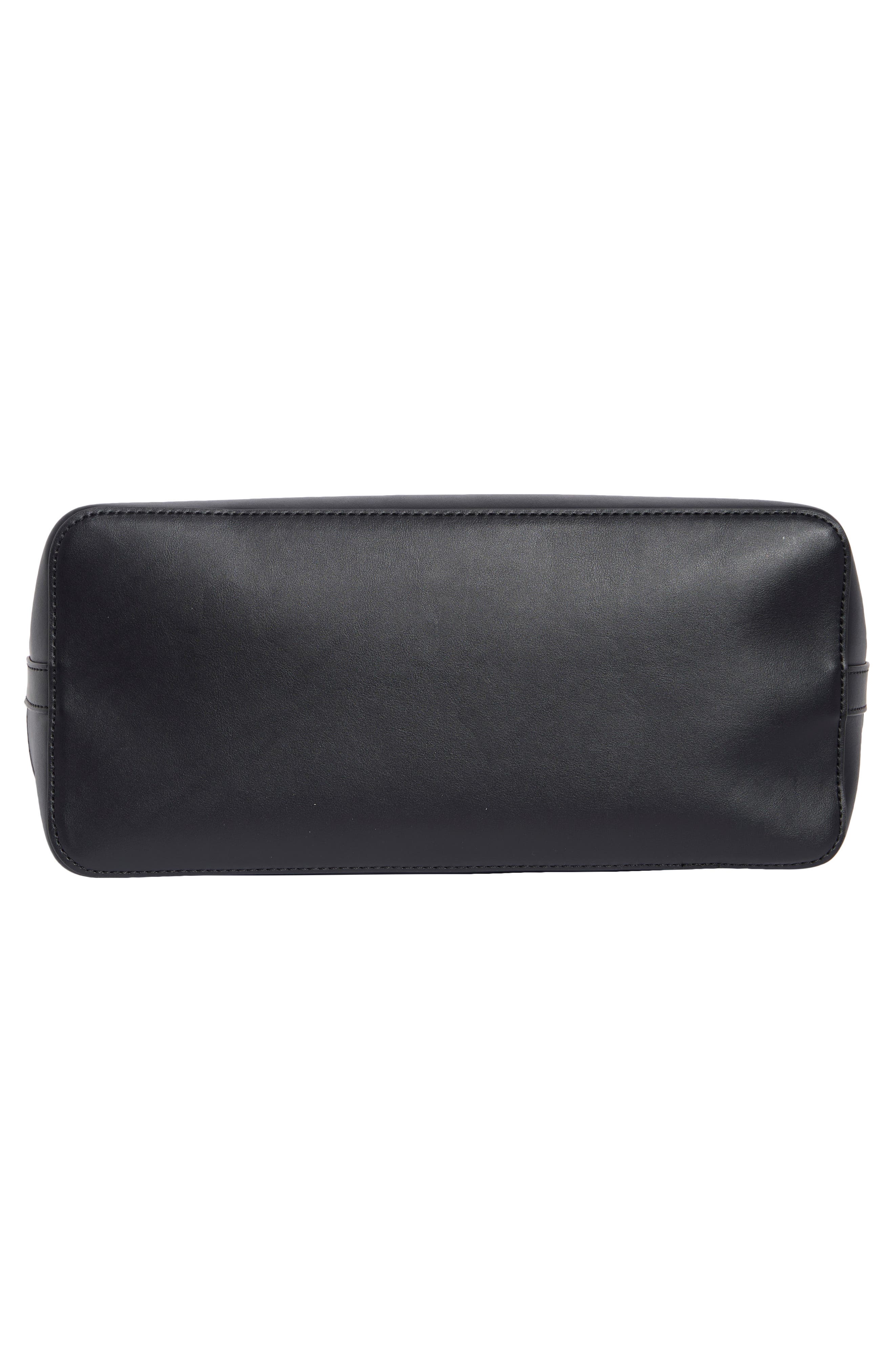 Noemi Faux Leather Tote, Alternate, color, BLACK