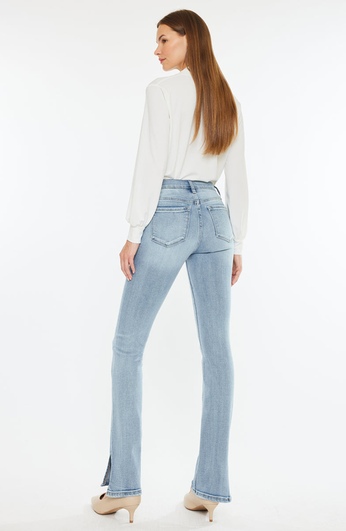 Kancan Nadia Mid Rise Y2k Bootcut Jeans In Blue