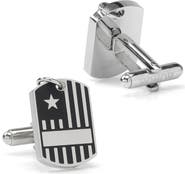 Cufflinks, Inc. Antiqued Silver Military Tag Cuff Links