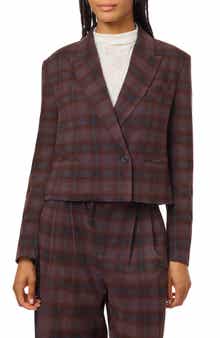 Plaid Cropped Blazer