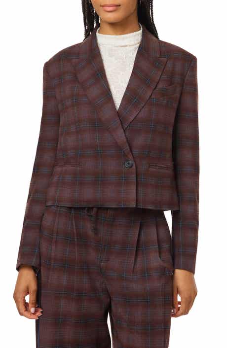 Plaid Cropped Blazer