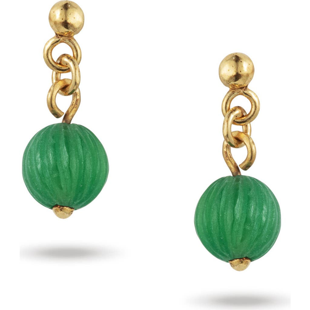Turquoise Mountain Nariman Drop Earrings In Gold