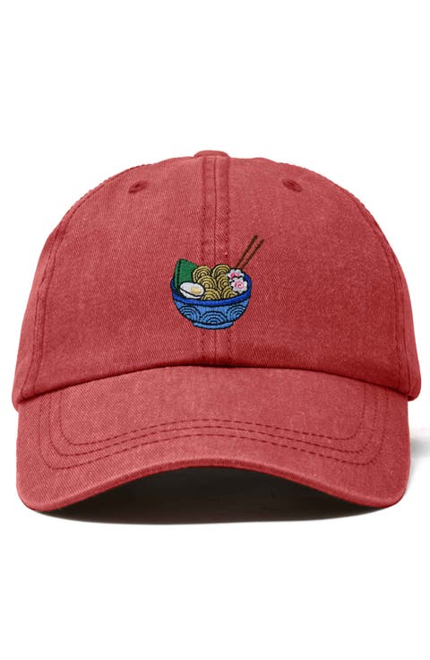 Noodles Embroidered Casual Cap