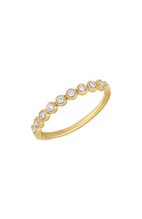 18k Gold Diamond Stack Ring