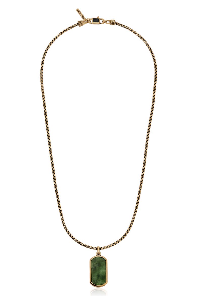 Men's Dog Tag Necklace, Alternate, color, GREEN