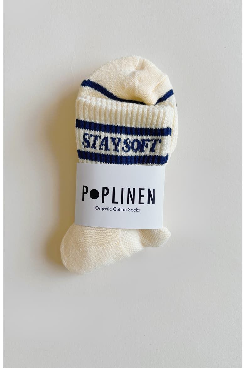 Stay Soft Organic Cotton Stripe Socks, Alternate, color, Navy