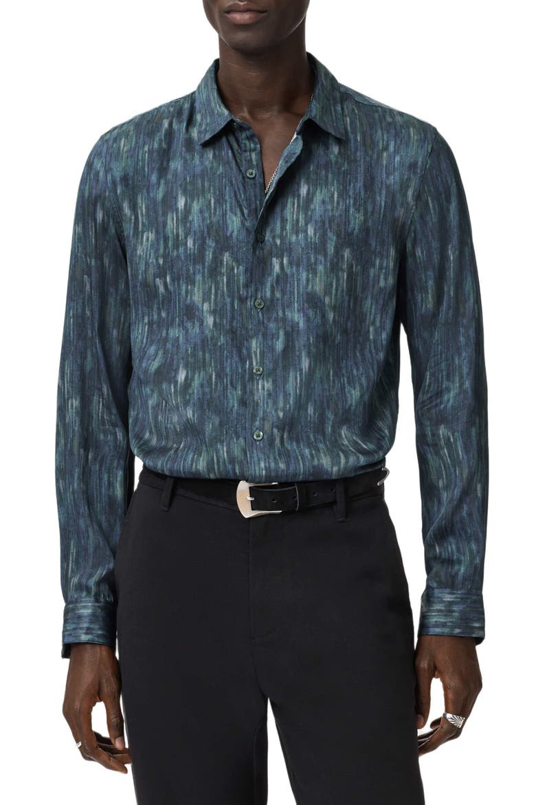 Ross Slim Fit Button-Up Shirt, Main, color, NAVY