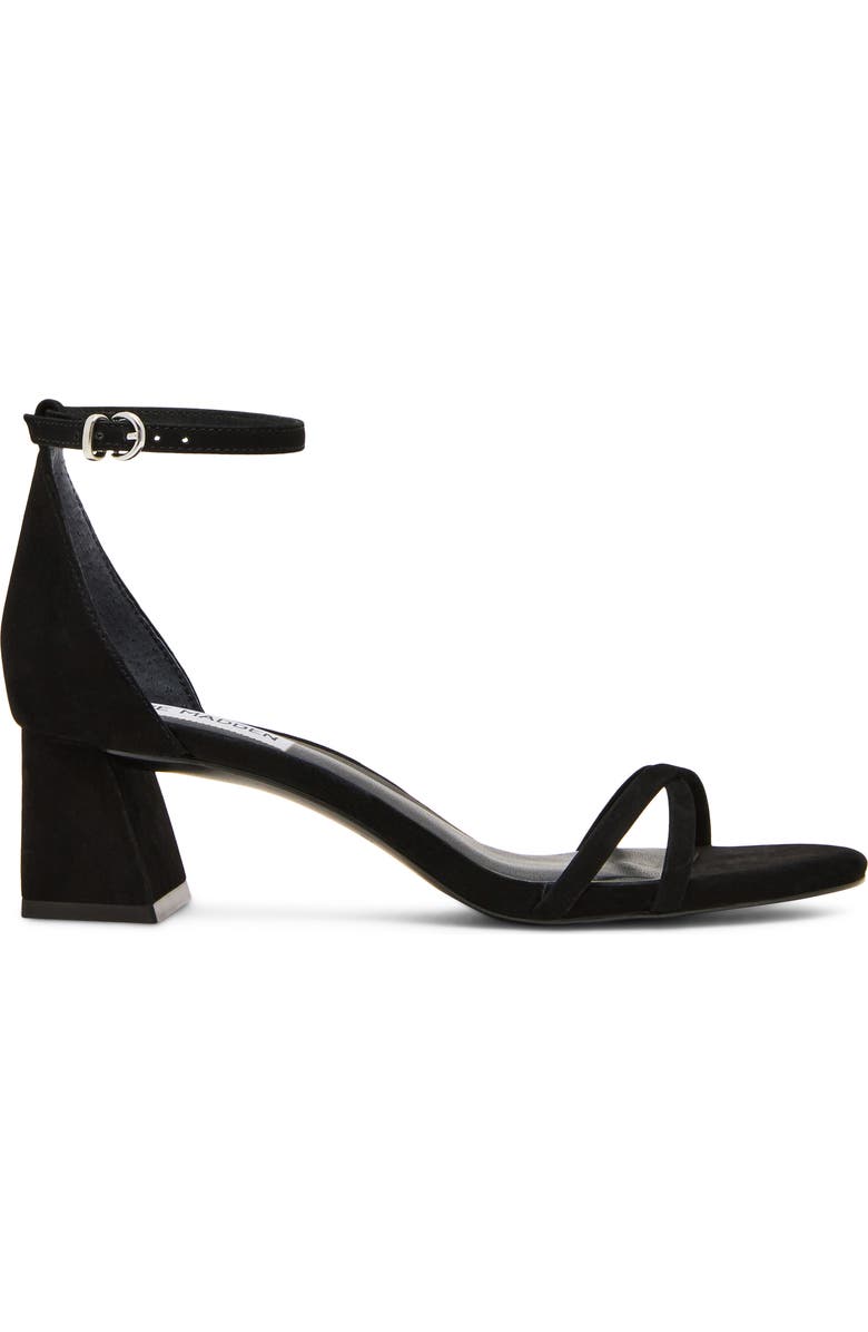 Steve Madden Rae Ankle Strap Sandal, Alternate, color, Black Nubuck