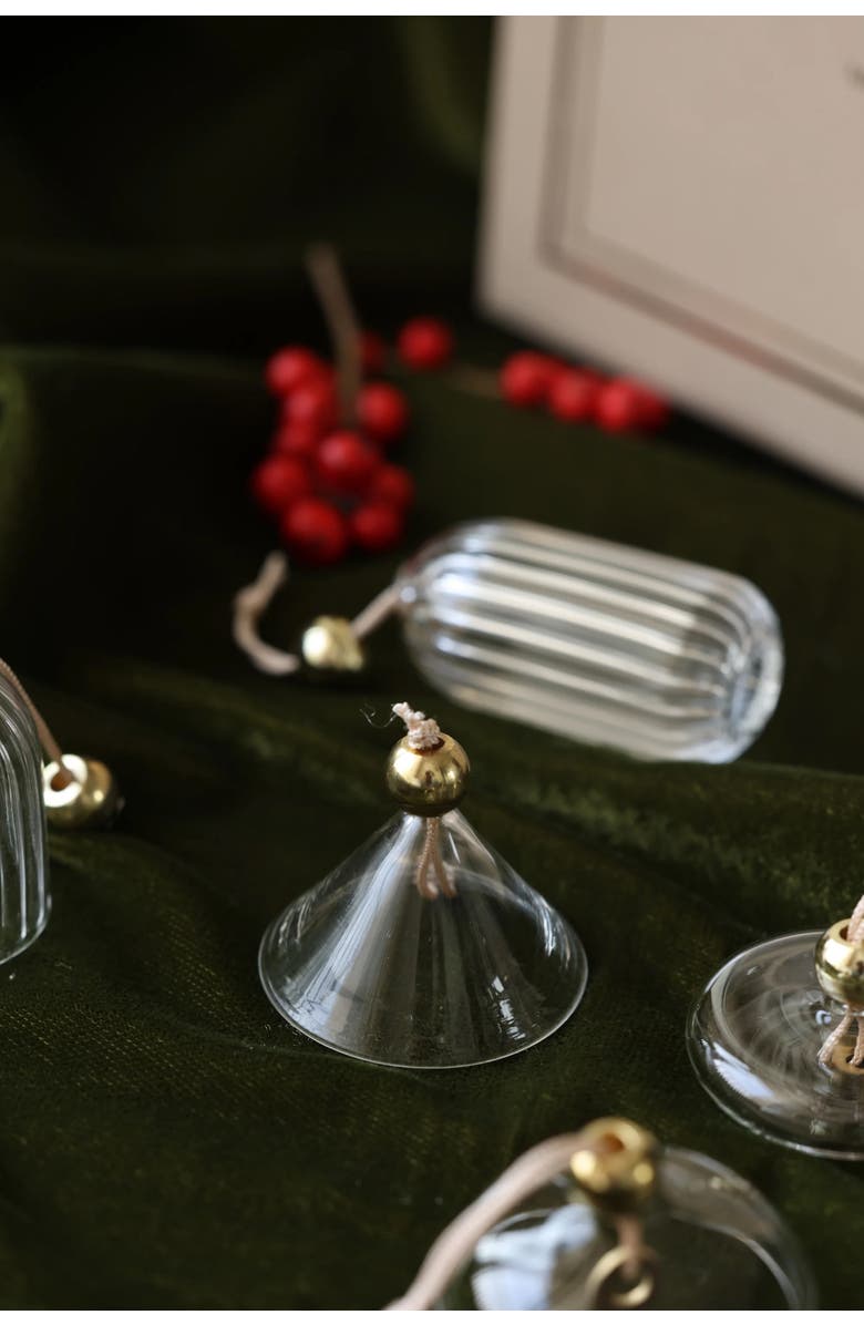 Fleck Bon Ornaments - Set of 4, Alternate, color, Clear