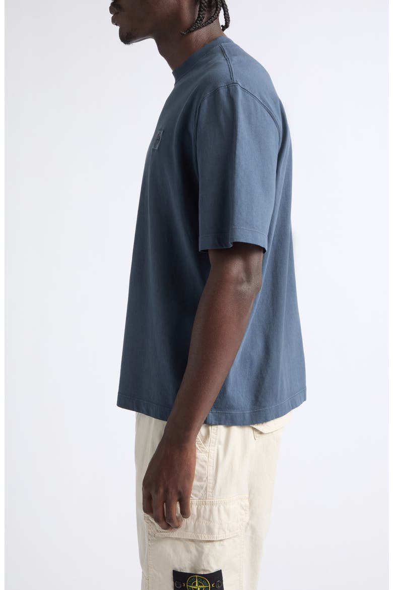 Logo Patch Cotton T-Shirt, Alternate, color, SLATE BLUE